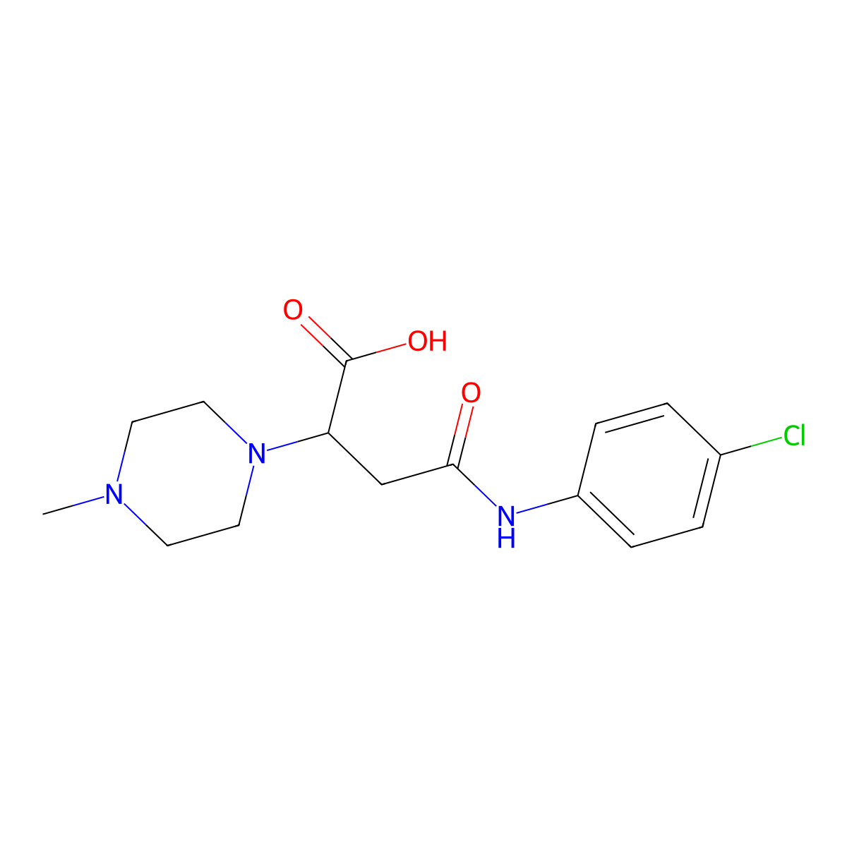 4-((4-Chlorophenyl)amino)-2-(4-methylpiperazin-1-yl)-4-oxobutanoic acid molecular structure, CAS 540763-72-2
