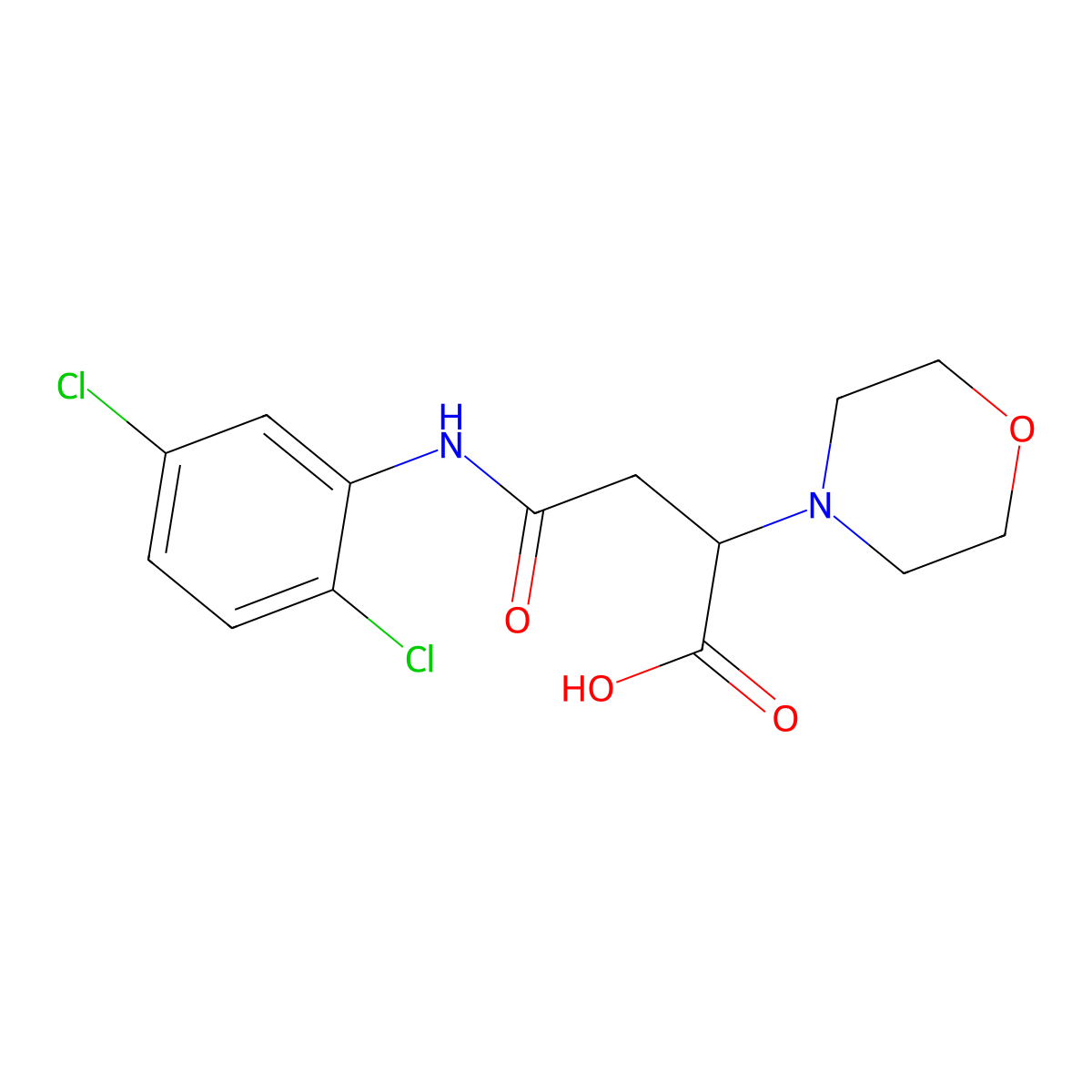4-((2,5-Dichlorophenyl)amino)-2-morpholino-4-oxobutanoic acid molecular structure, CAS 540764-03-2