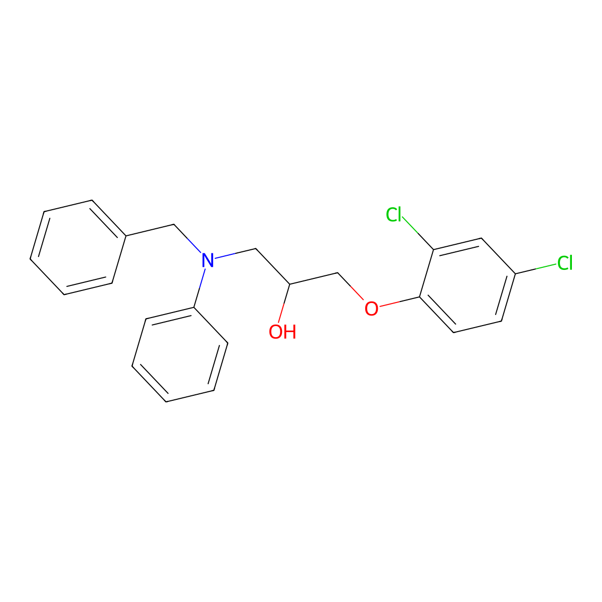 1-(Benzyl(phenyl)amino)-3-(2,4-dichlorophenoxy)propan-2-ol molecular structure, CAS 540770-72-7