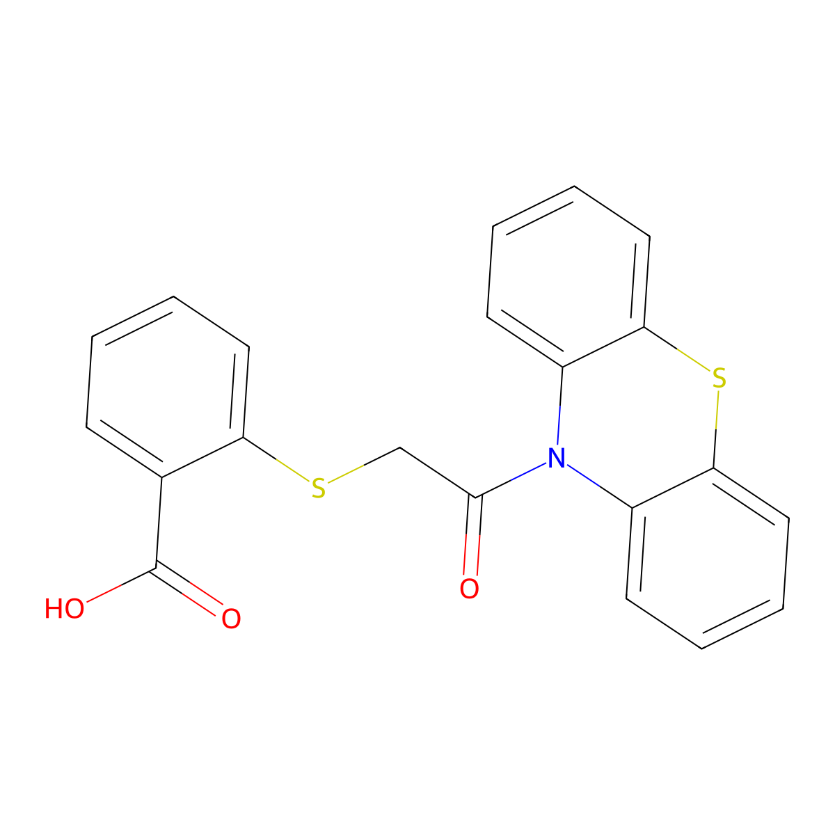 2-{[2-oxo-2-(10H-phenothiazin-10-yl)ethyl]sulfanyl}benzoic acid molecular structure, CAS 540773-86-2