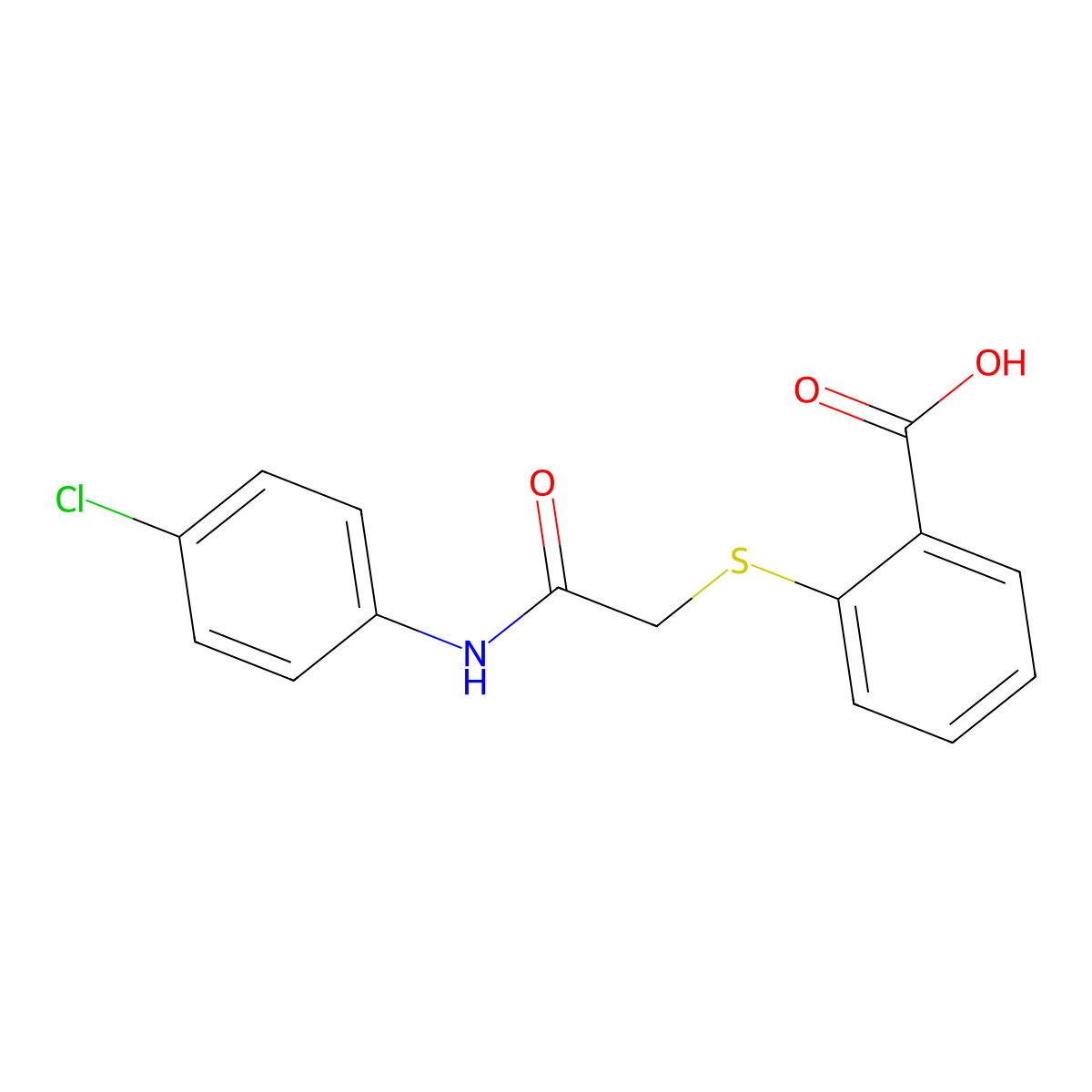 2-{[2-(4-Chloroanilino)-2-oxoethyl]sulfanyl}benzoic acid molecular structure, CAS 540774-65-0