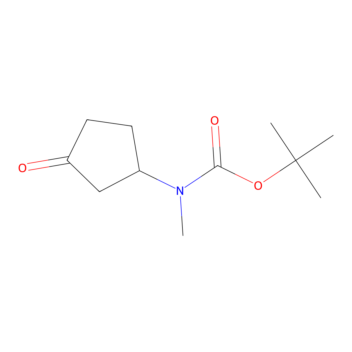 tert-Butyl methyl(3-oxocyclopentyl)carbamate molecular structure, CAS 540777-30-8