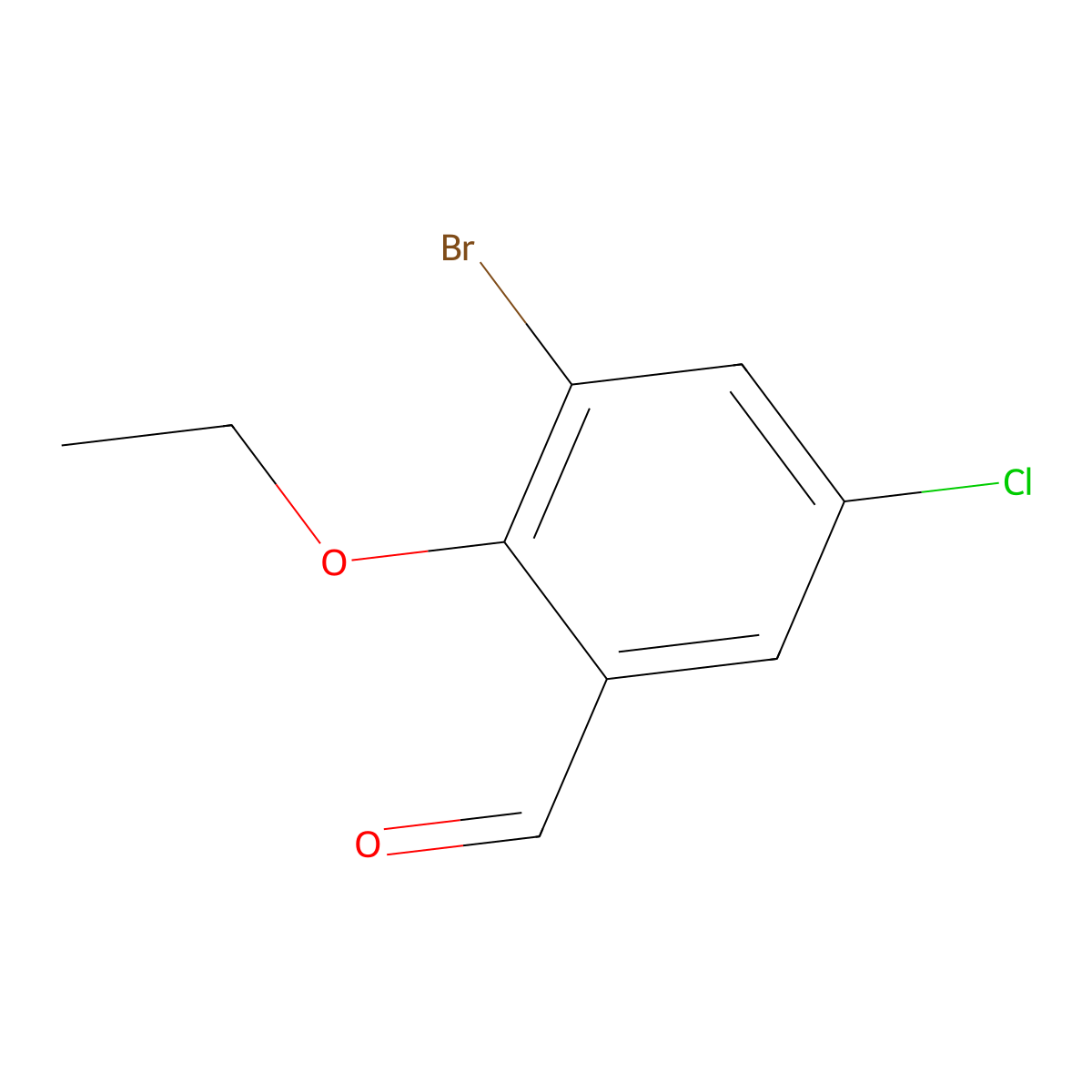 3-Bromo-5-chloro-2-ethoxybenzaldehyde molecular structure, CAS 540779-02-0