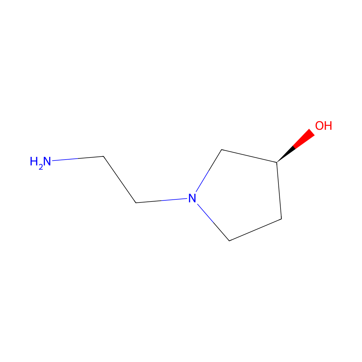 (3S)-1-(2-aminoethyl)pyrrolidin-3-ol molecular structure, CAS 540787-75-5