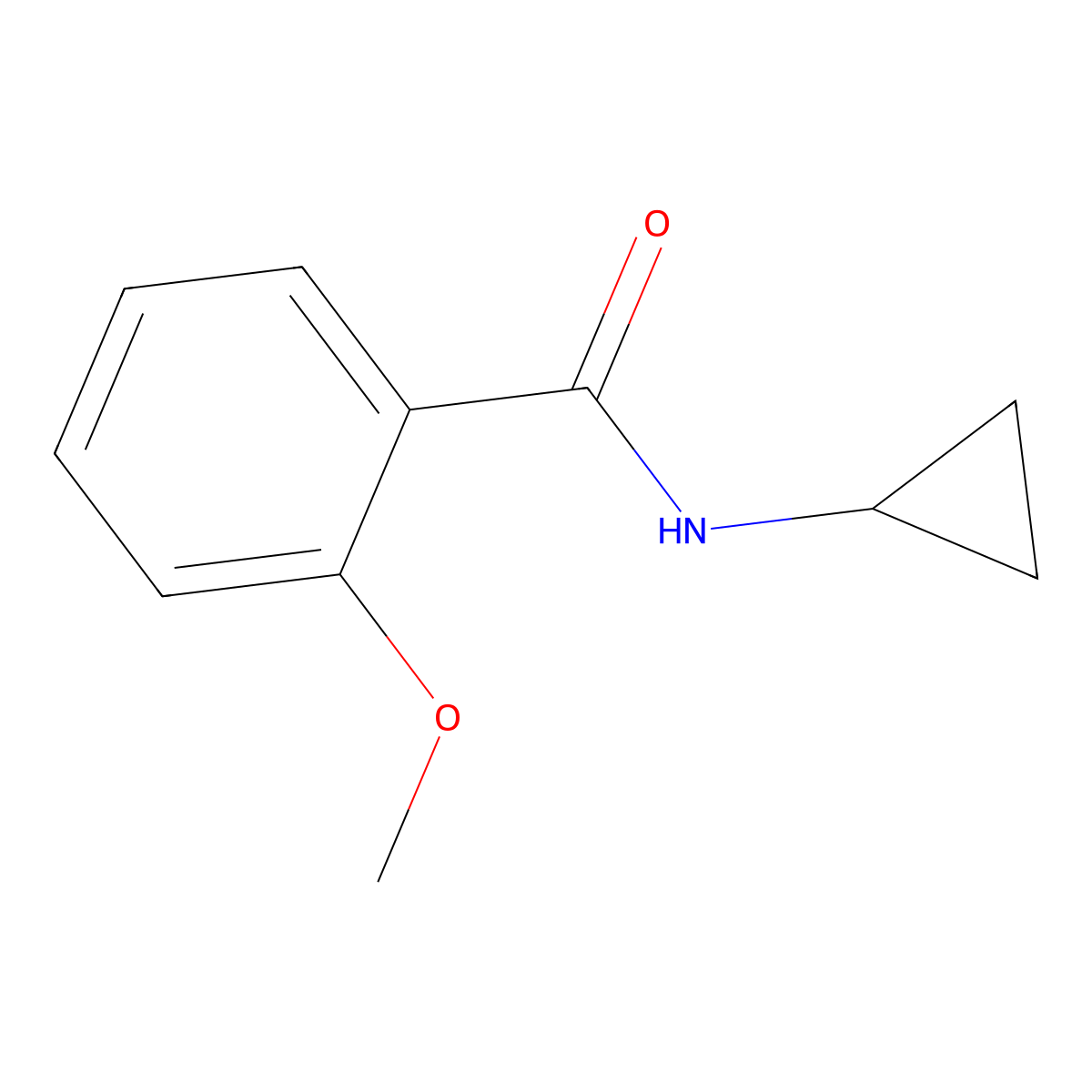N-cyclopropyl-2-methoxybenzamide molecular structure, CAS 540788-50-9