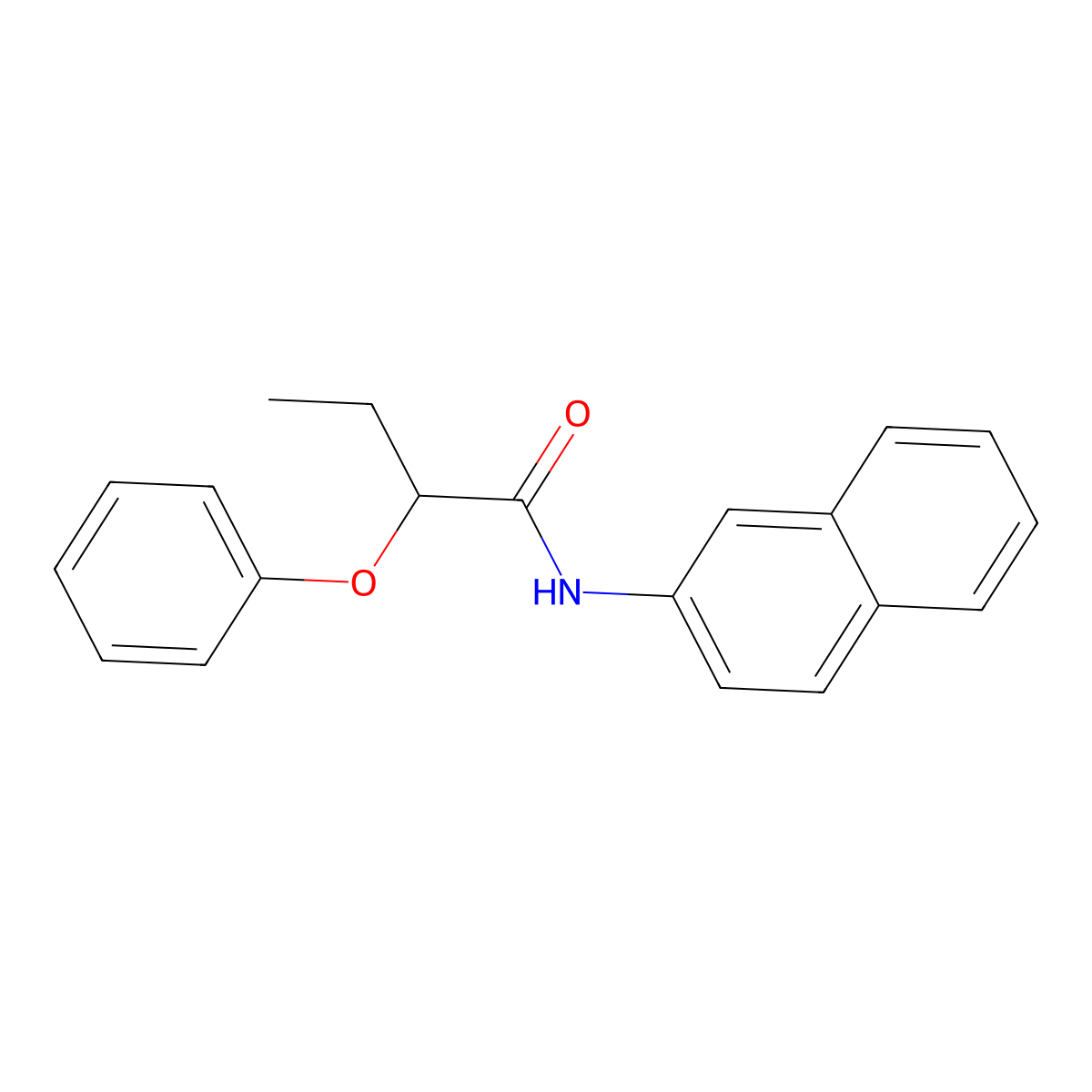 N-(2-naphthyl)-2-phenoxybutanamide molecular structure, CAS 540788-66-7