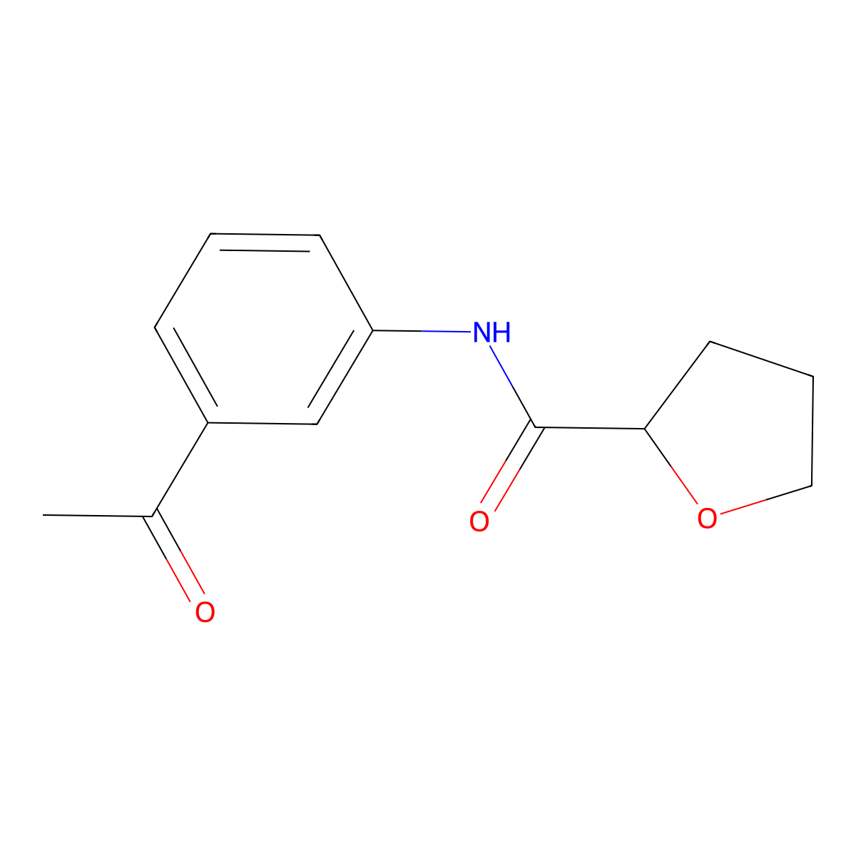 N-(3-acetylphenyl)tetrahydrofuran-2-carboxamide molecular structure, CAS 540789-45-5