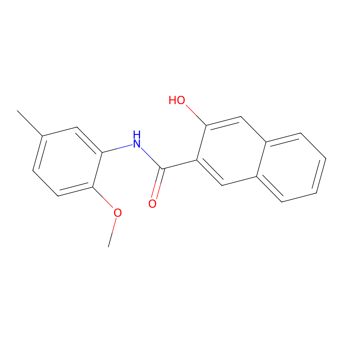 3-hydroxy-N-(2-methoxy-5-methylphenyl)naphthalene-2-carboxamide molecular structure, CAS 54079-43-5