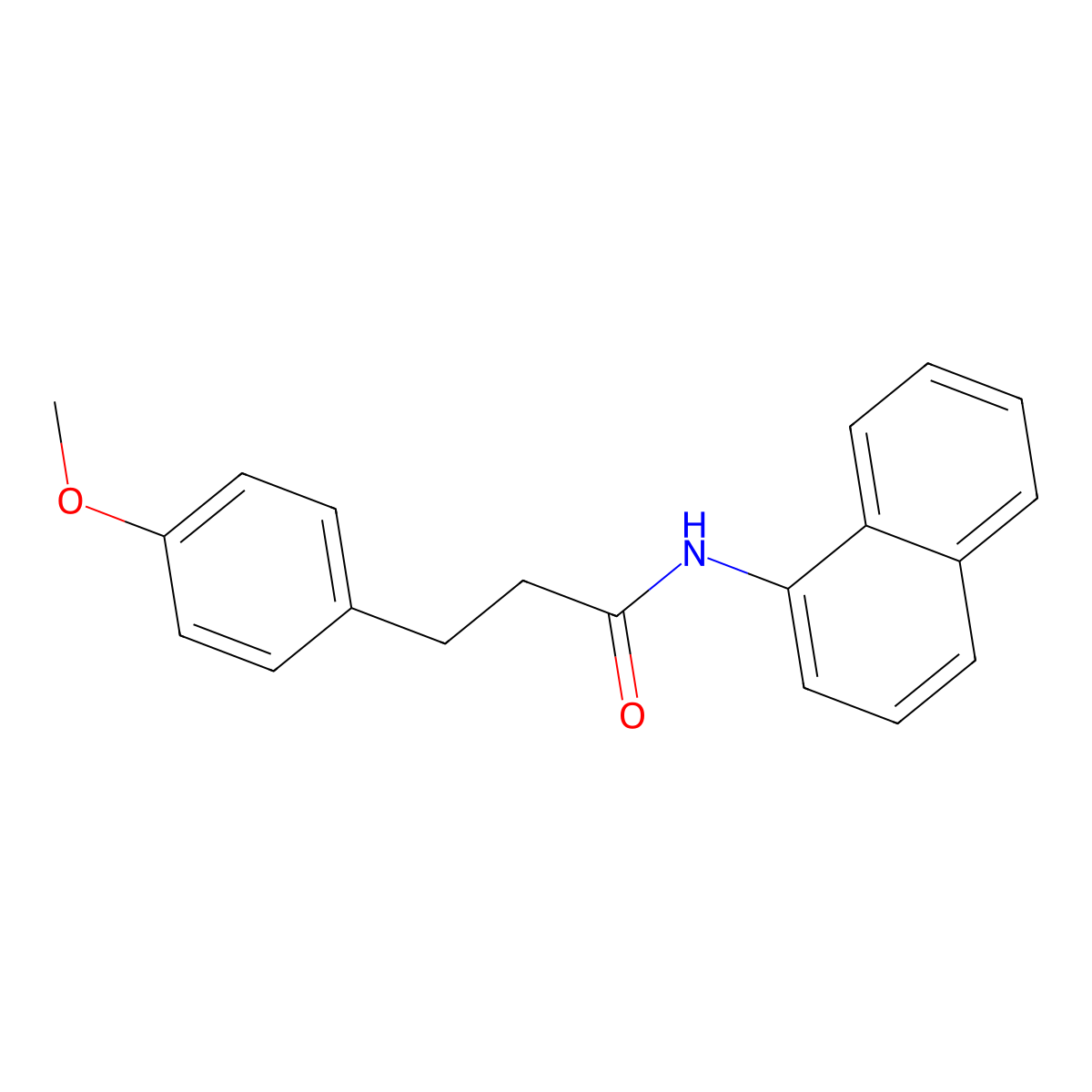 3-(4-methoxyphenyl)-N-naphthalen-1-ylpropanamide molecular structure, CAS 540790-54-3