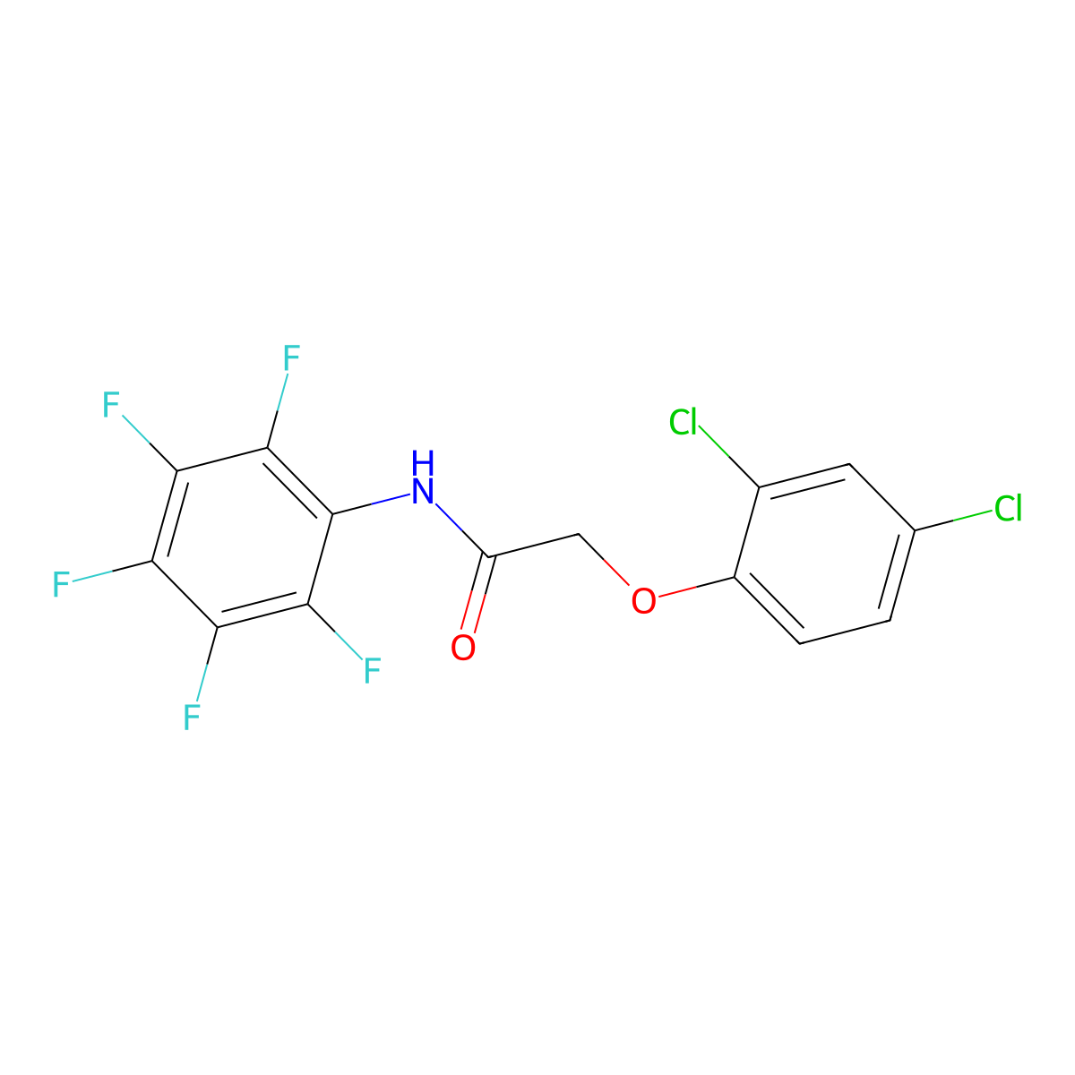 2-(2,4-dichlorophenoxy)-N-(2,3,4,5,6-pentafluorophenyl)acetamide molecular structure, CAS 540790-76-9