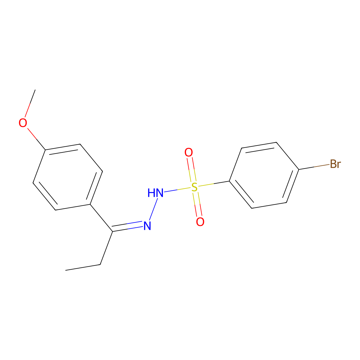 4-Bromobenzenesulfonic acid 2-[1-(4-methoxyphenyl)propylidene]hydrazide molecular structure, CAS 540791-01-3