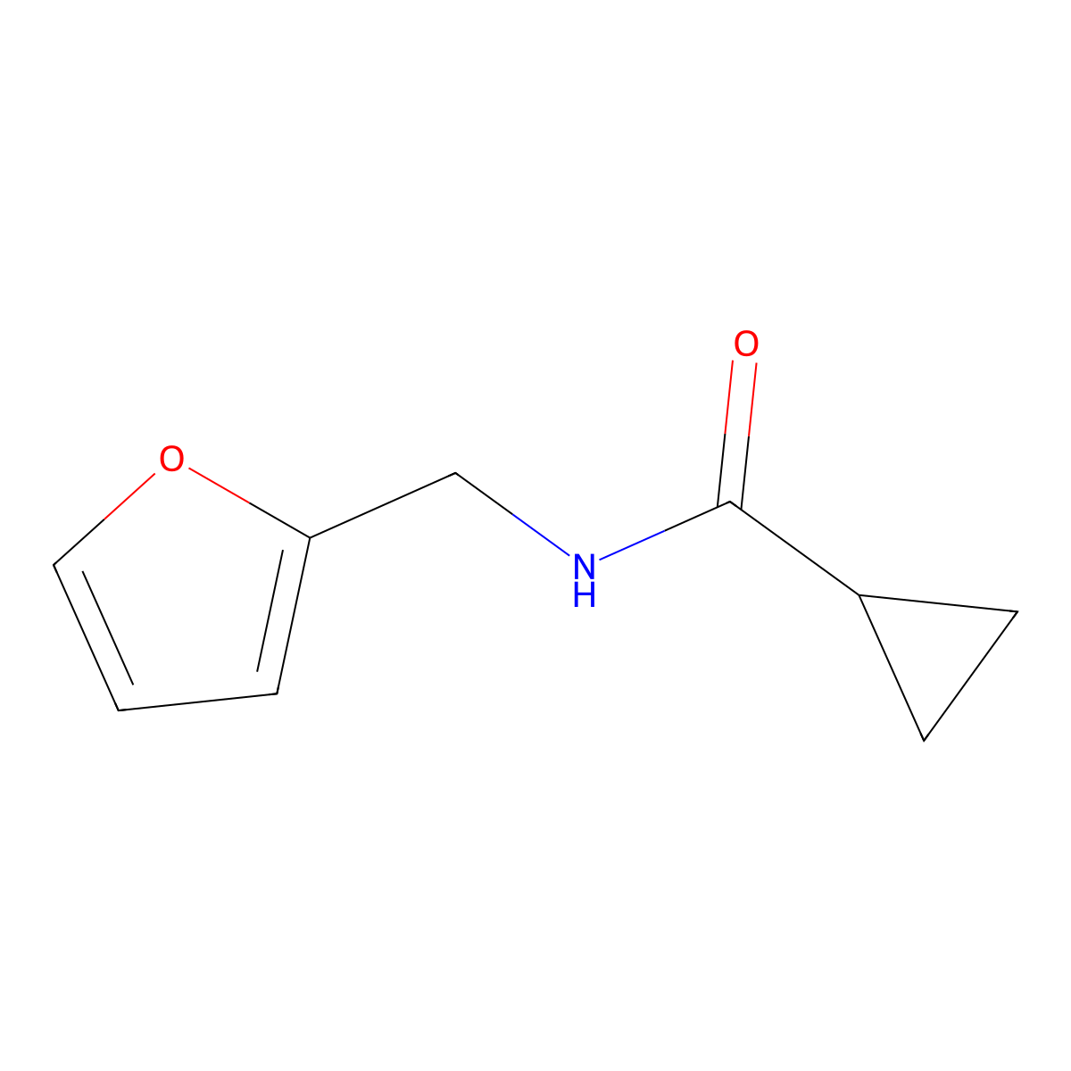 N-(furan-2-ylmethyl)cyclopropanecarboxamide molecular structure, CAS 540791-34-2