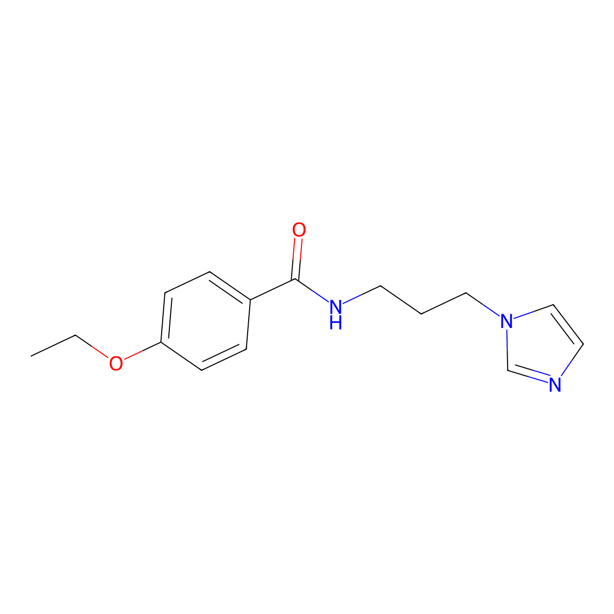 4-ethoxy-N-(3-imidazol-1-ylpropyl)benzamide molecular structure, CAS 540791-85-3