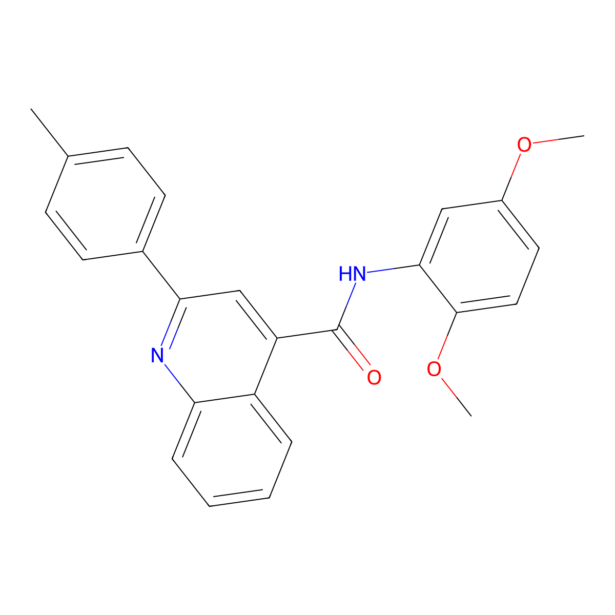 N-(2,5-dimethoxyphenyl)-2-(4-methylphenyl)quinoline-4-carboxamide molecular structure, CAS 540792-75-4