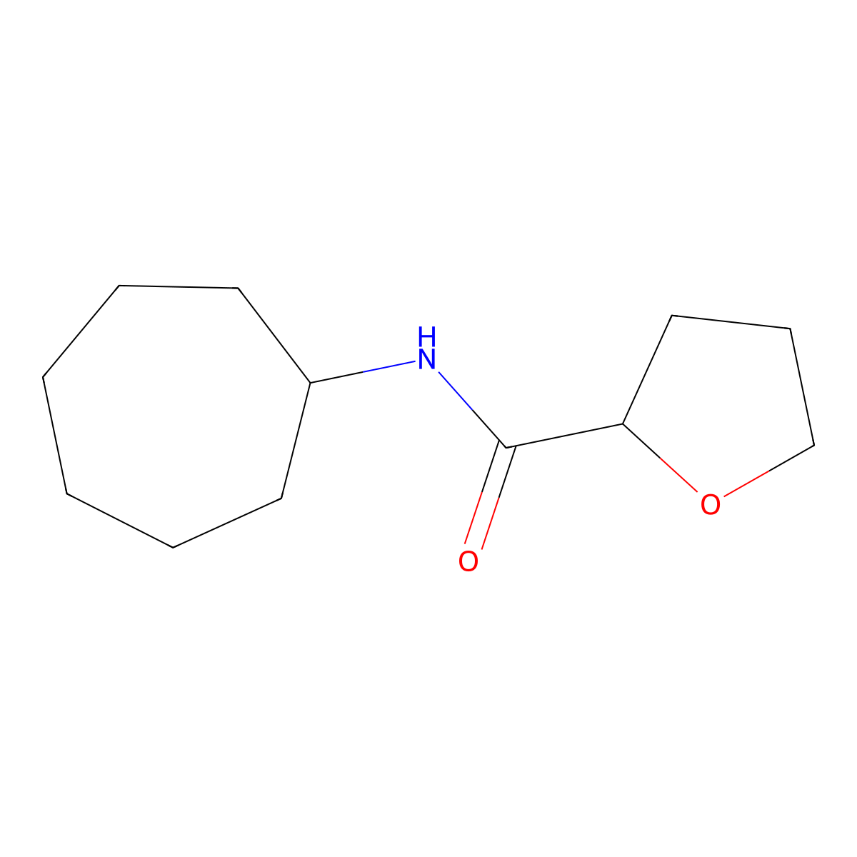 N-cycloheptyloxolane-2-carboxamide molecular structure, CAS 540793-90-6