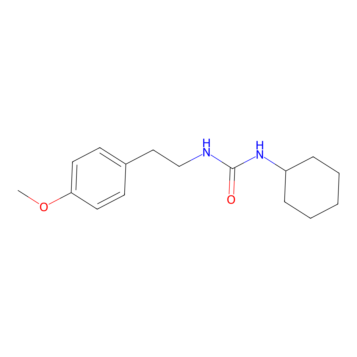 N-cyclohexyl-N'-[2-(4-methoxyphenyl)ethyl]urea molecular structure, CAS 540794-86-3