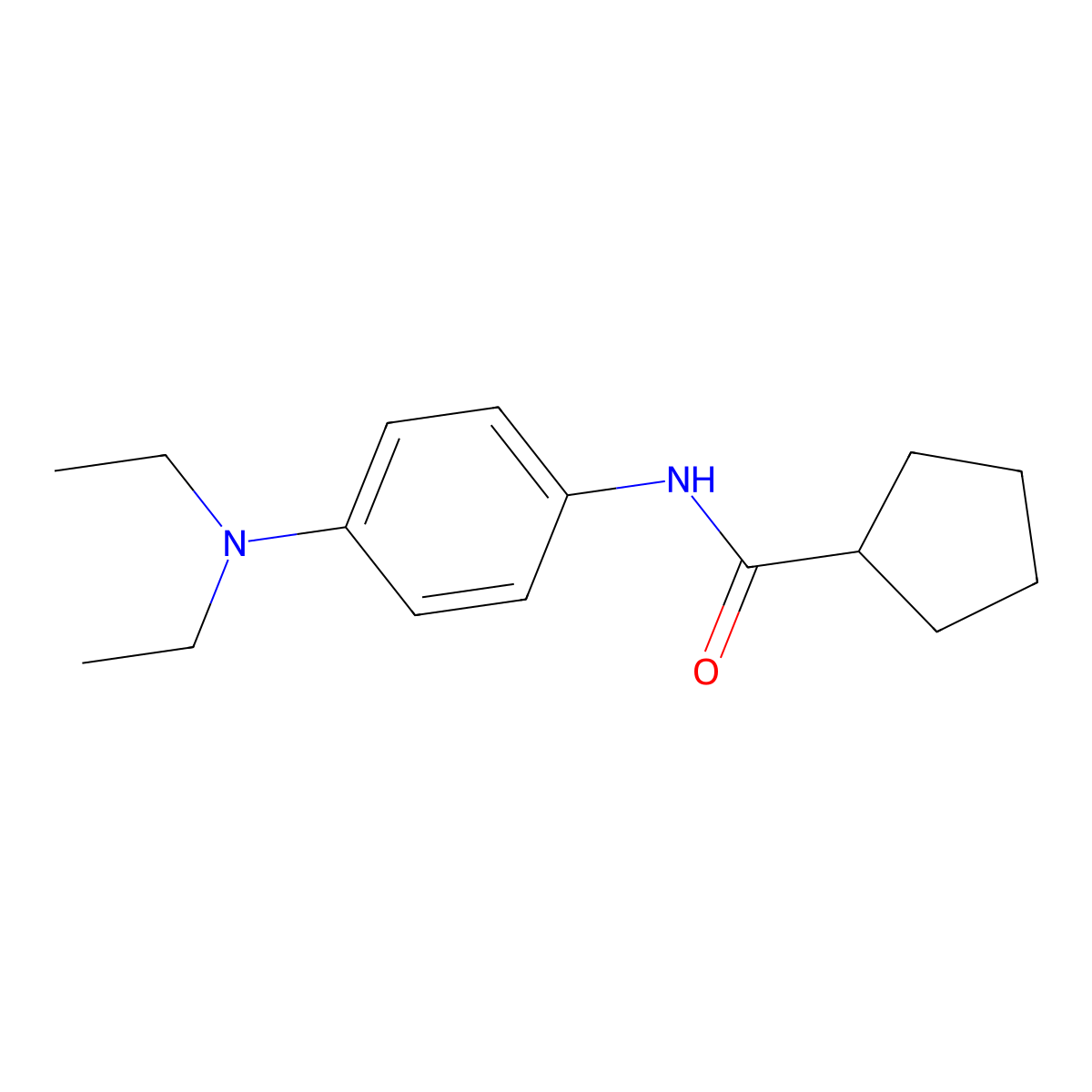 N-[4-(diethylamino)phenyl]cyclopentanecarboxamide molecular structure, CAS 540795-28-6