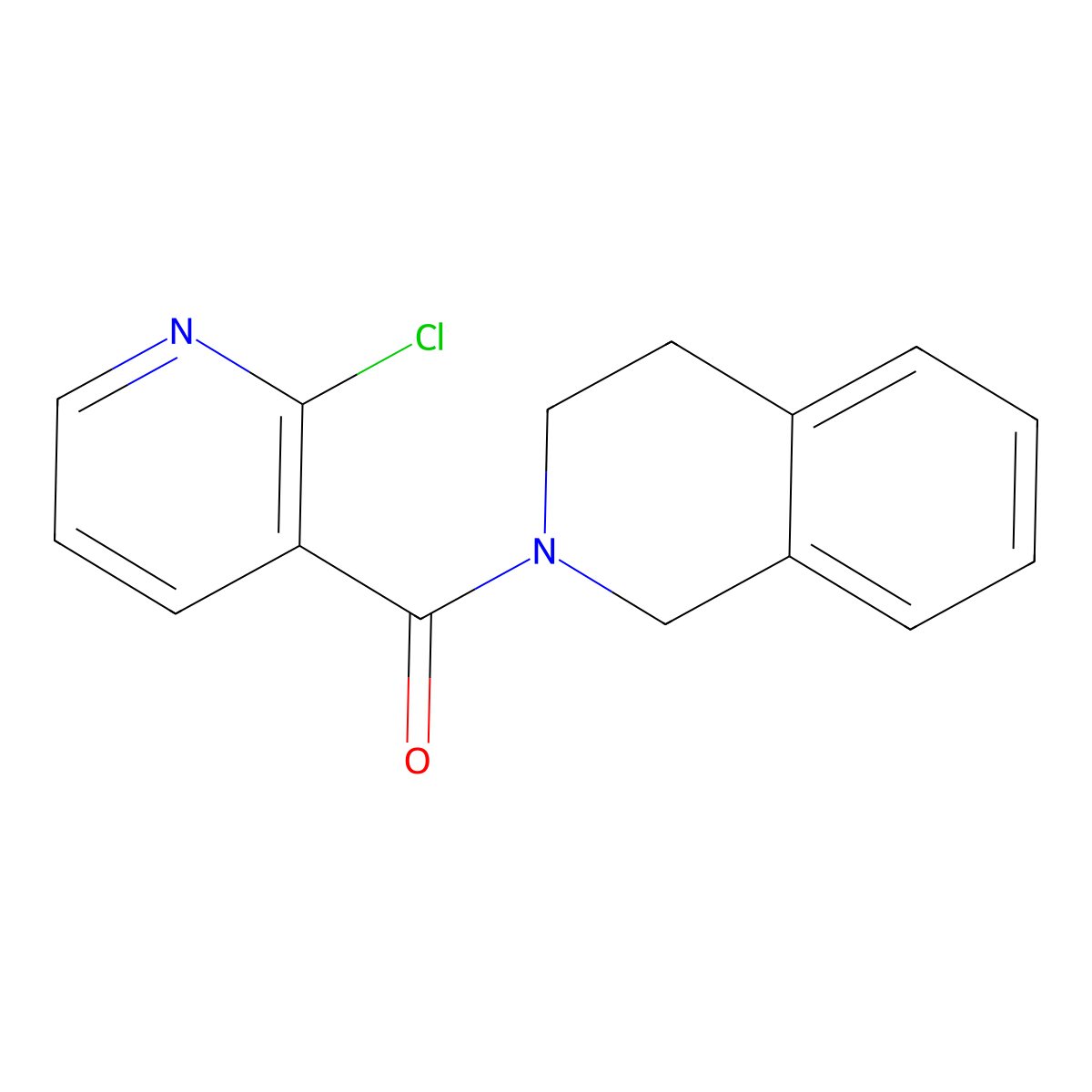 (2-Chloro-3-pyridinyl)[3,4-dihydro-2(1H)-isoquinolinyl]methanone molecular structure, CAS 540795-44-6