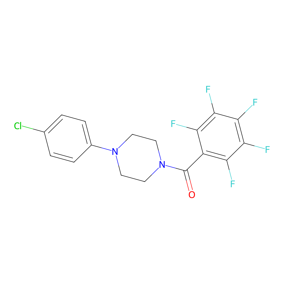 [4-(4-Chlorophenyl)piperazin-1-yl]-(2,3,4,5,6-pentafluorophenyl)methanone molecular structure, CAS 540795-96-8