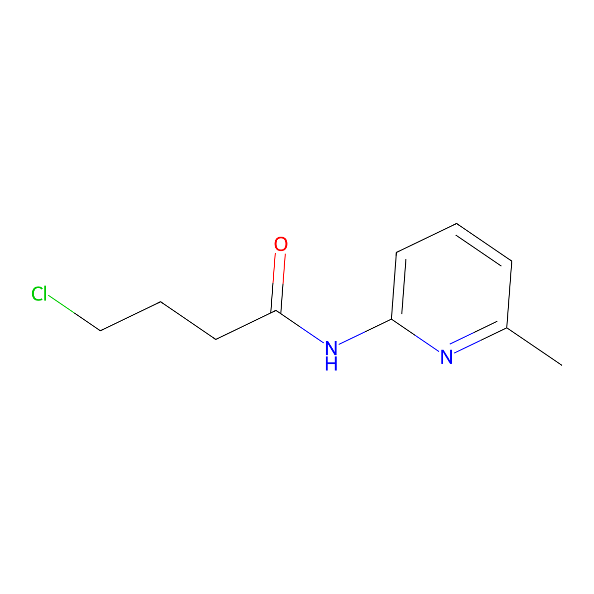 4-chloro-N-(6-methylpyridin-2-yl)butanamide molecular structure, CAS 540796-37-0