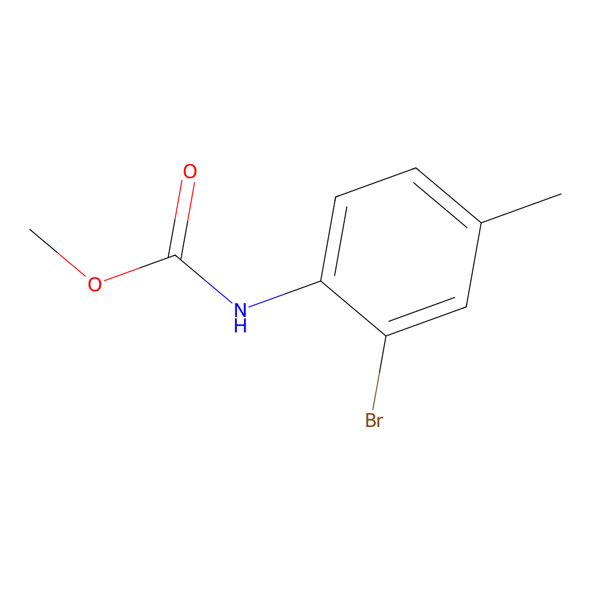 methyl N-(2-bromo-4-methylphenyl)carbamate molecular structure, CAS 540797-44-2