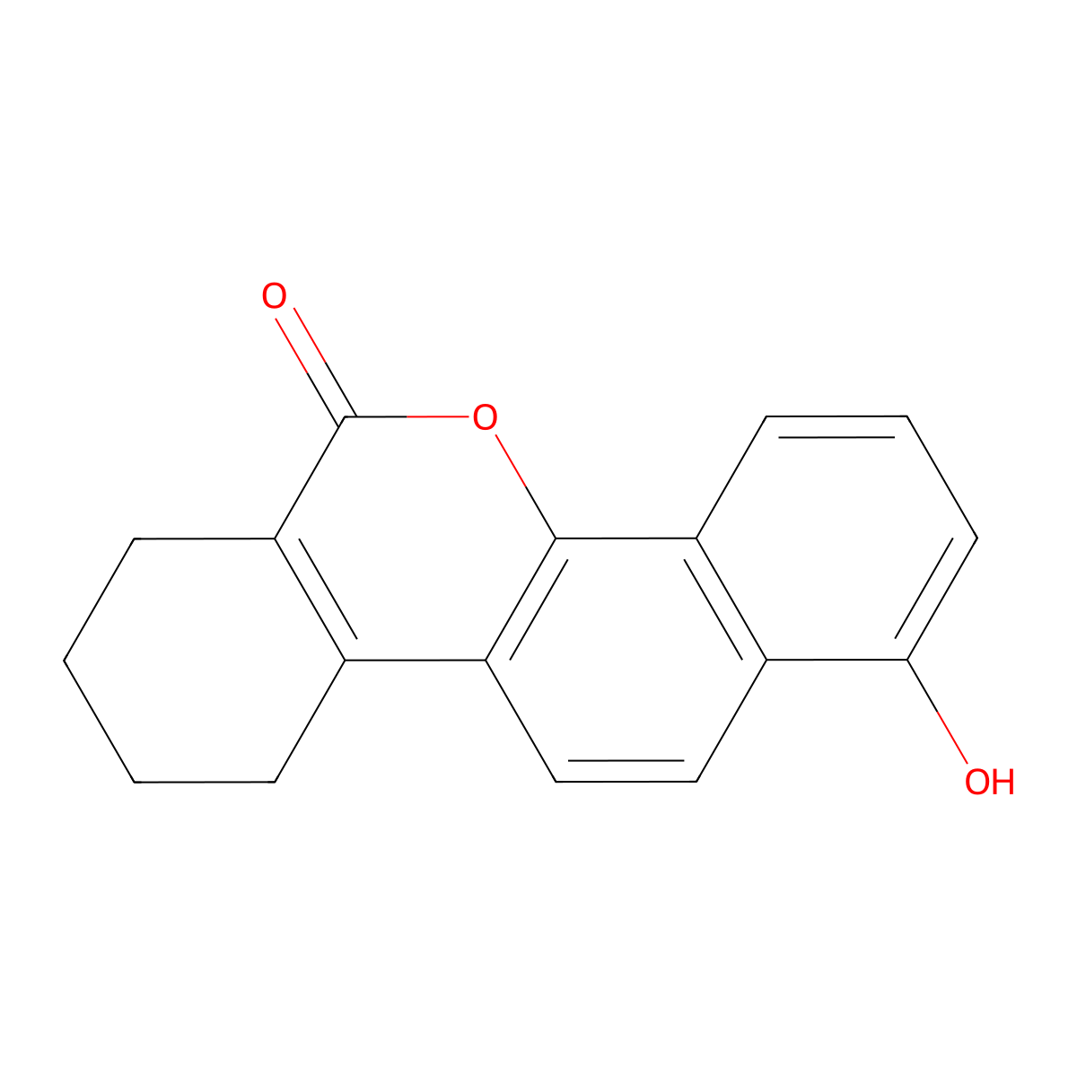 1-Hydroxy-7,8,9,10-tetrahydro-6H-dibenzo[c,h]chromen-6-one molecular structure, CAS 5408-46-8