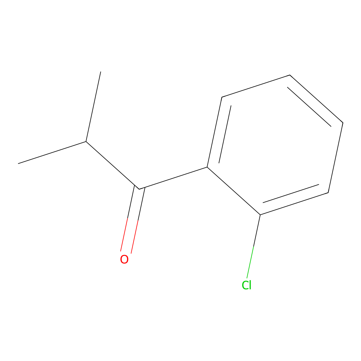 1-(2-Chlorophenyl)-2-methylpropan-1-one molecular structure, CAS 5408-59-3