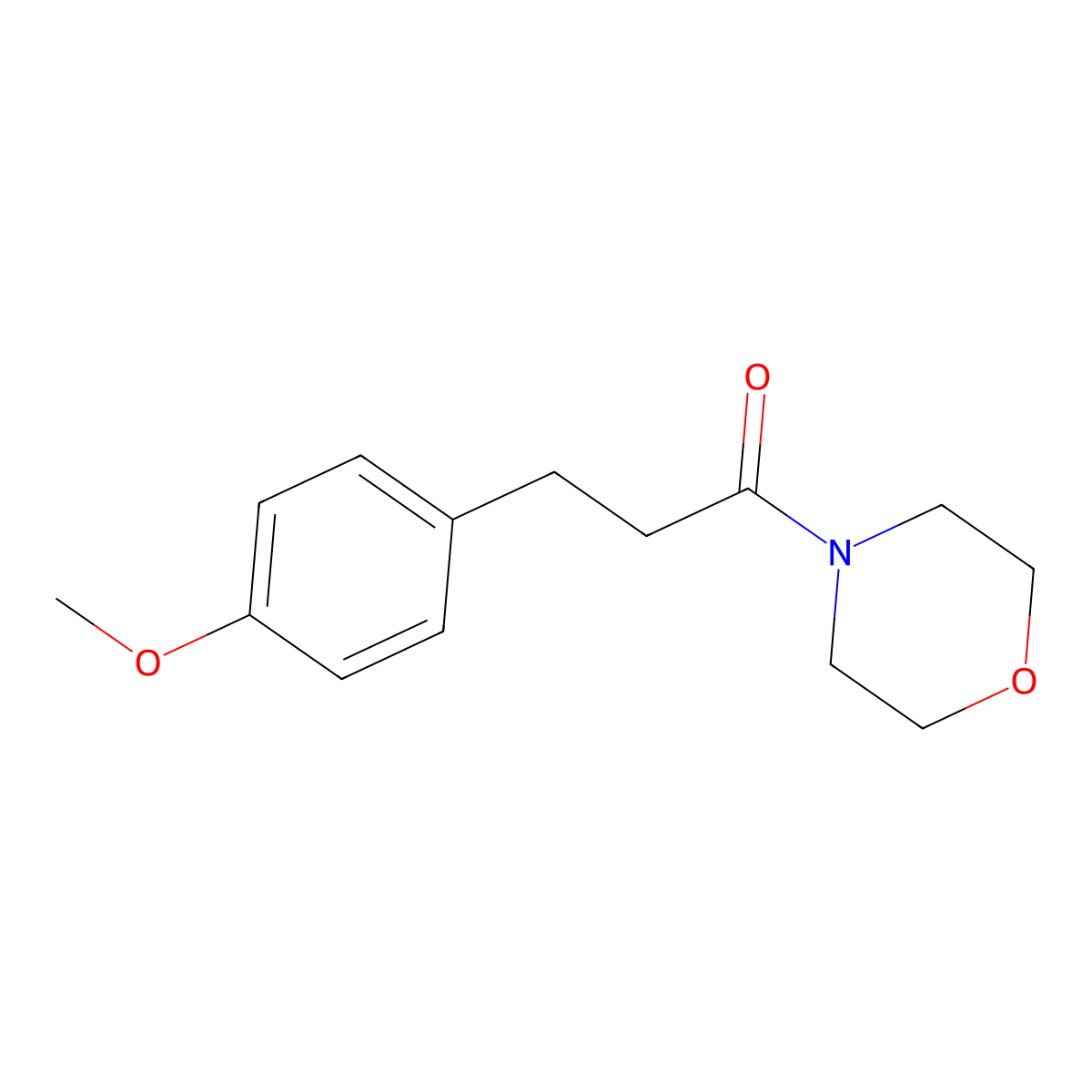 3-(4-Methoxyphenyl)-1-morpholin-4-ylpropan-1-one molecular structure, CAS 540800-70-2
