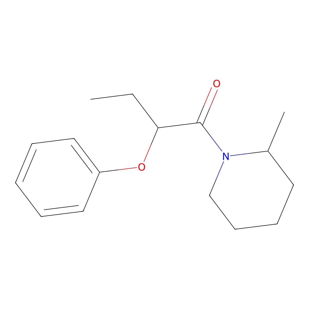 1-(2-Methylpiperidin-1-yl)-2-phenoxybutan-1-one molecular structure, CAS 540800-80-4