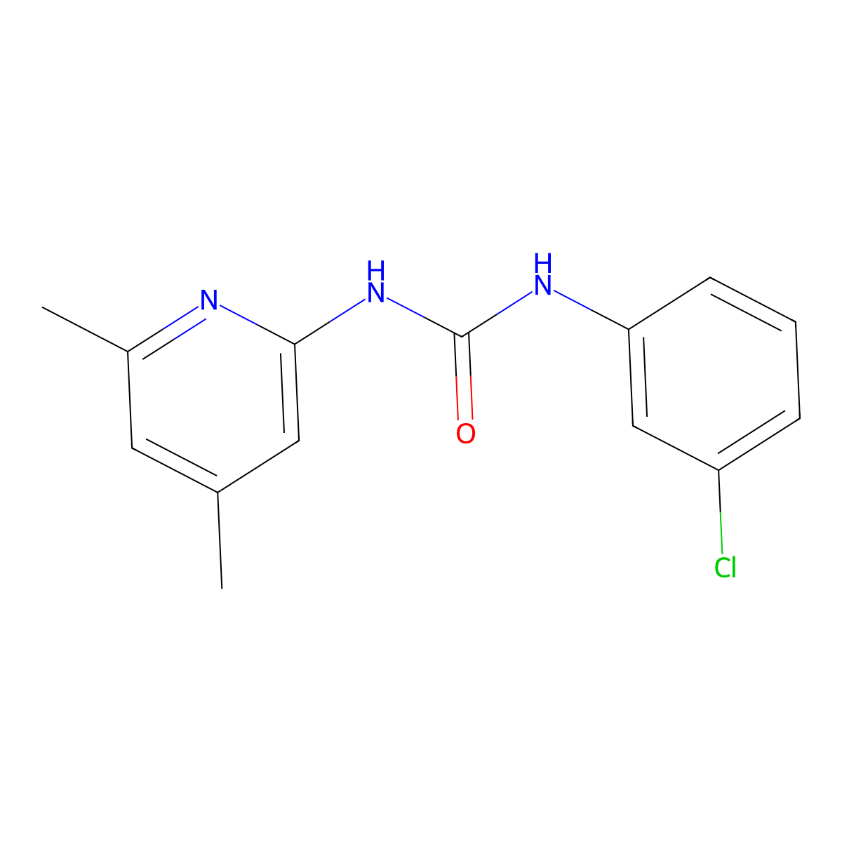 1-(3-Chlorophenyl)-3-(4,6-dimethylpyridin-2-yl)urea molecular structure, CAS 540802-33-3