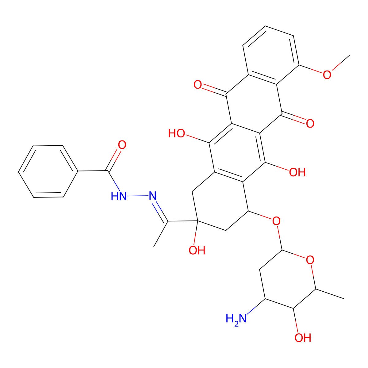 Zorubicin molecular structure, CAS 54083-22-6