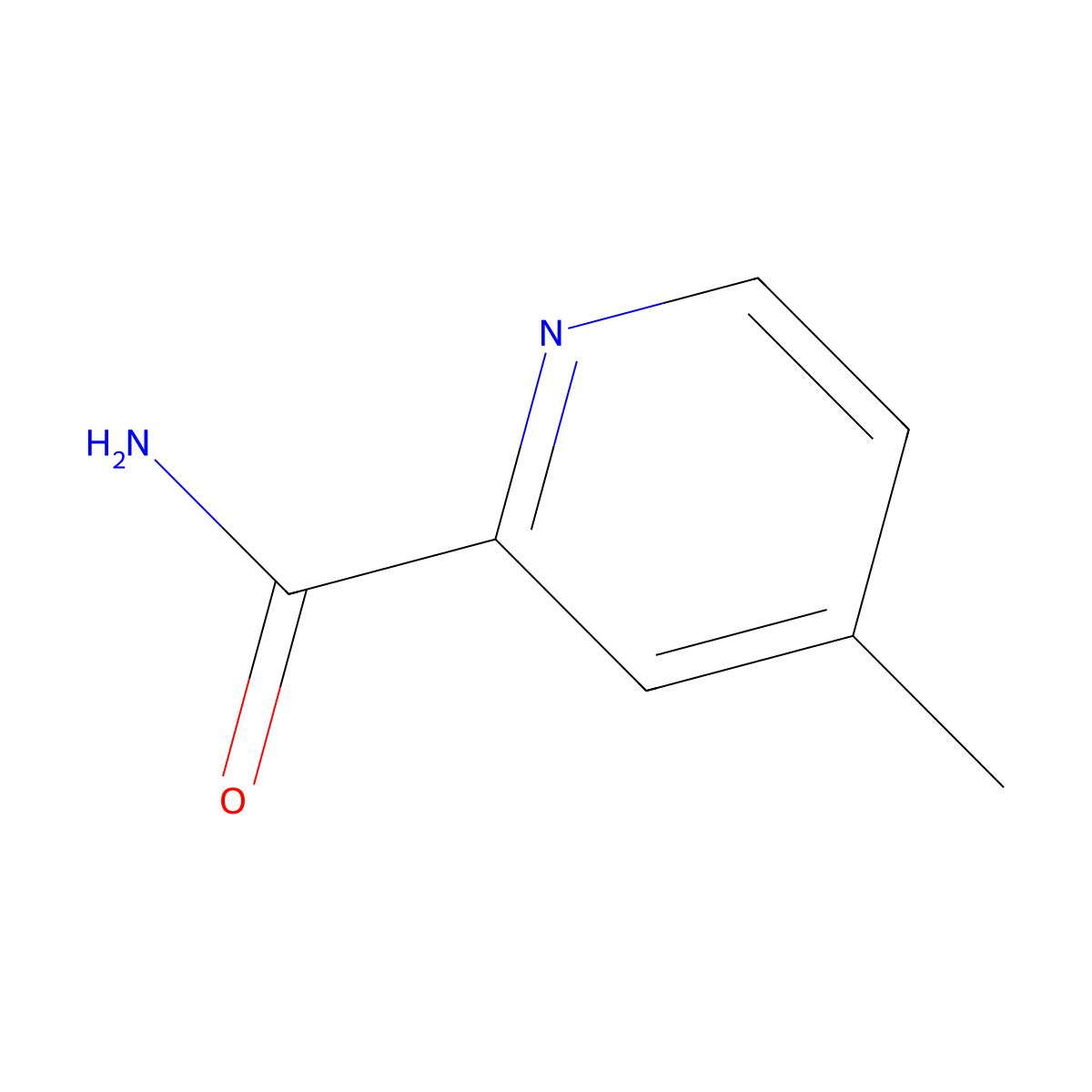 4-Methylpyridine-2-carboxamide molecular structure, CAS 54089-04-2