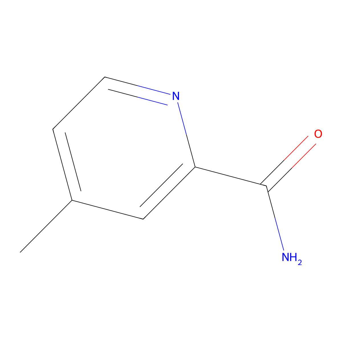 4-Methylpyridine-2-carboxamide molecular structure, CAS 54089-04-2