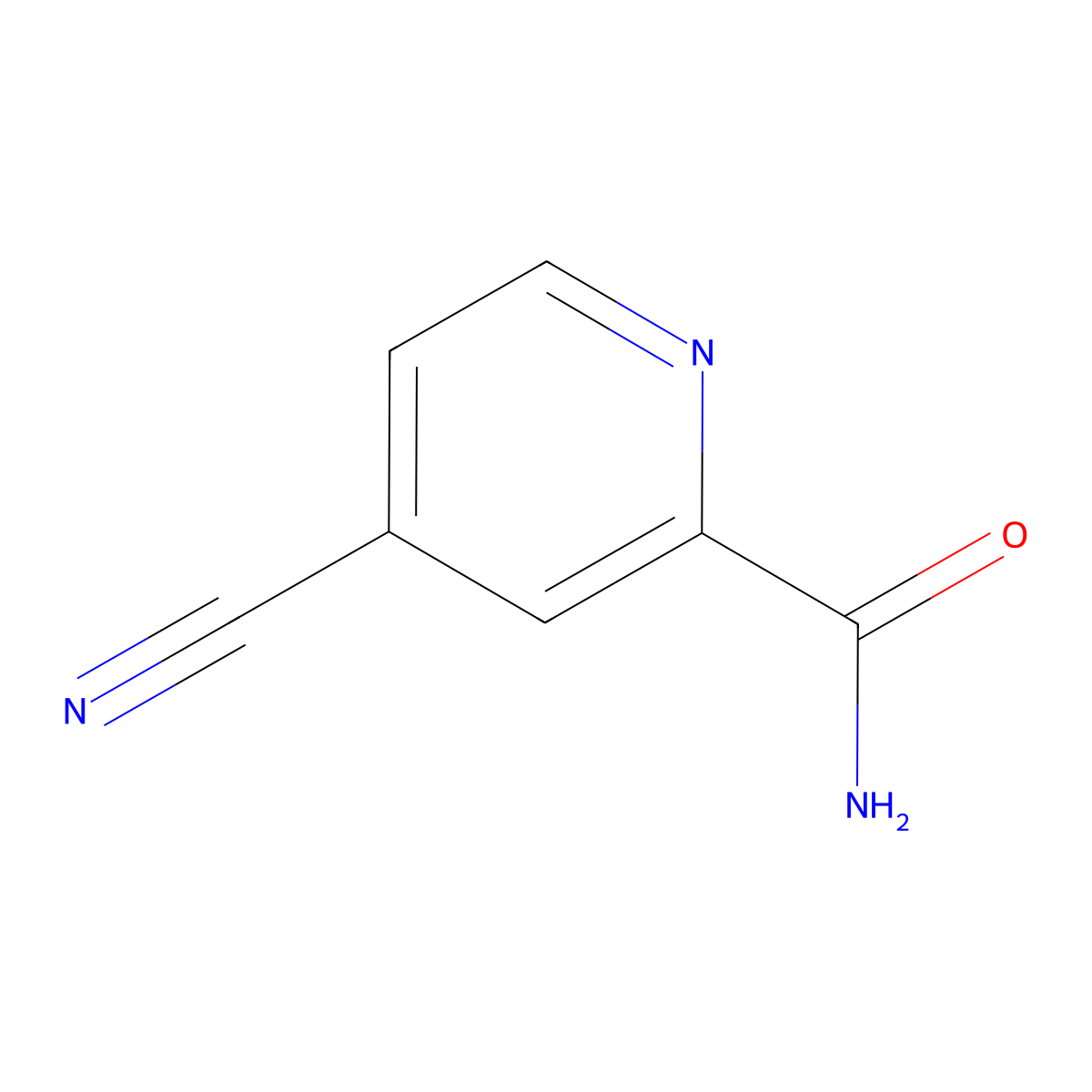 4-Cyanopicolinamide molecular structure, CAS 54089-05-3