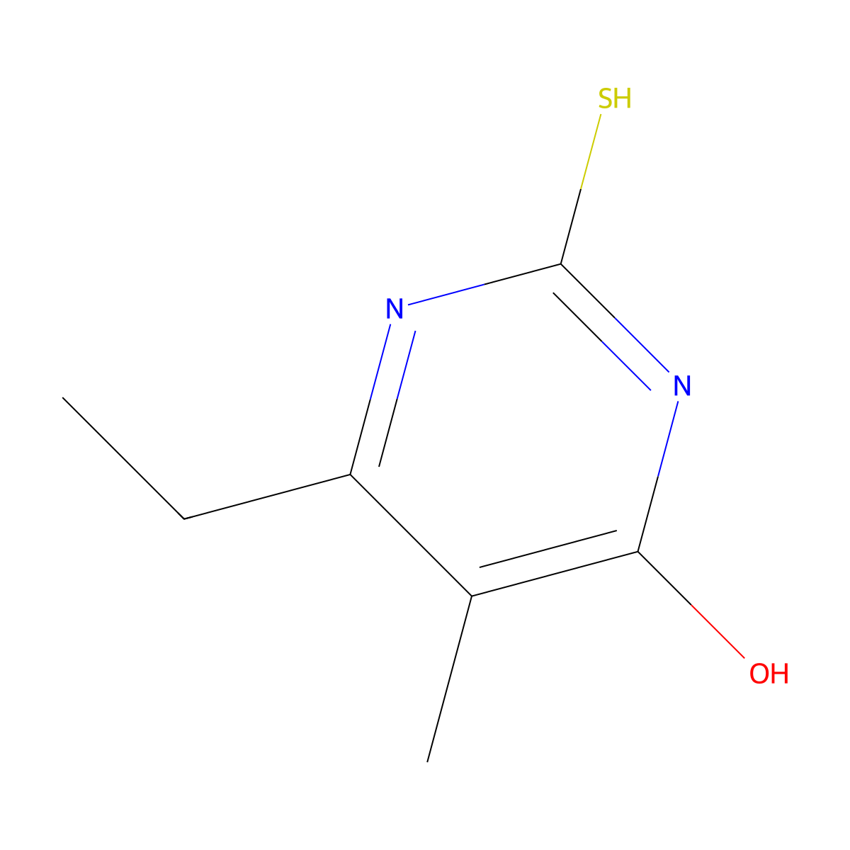 6-Ethyl-5-methyl-2-thiouracil molecular structure, CAS 54089-08-6