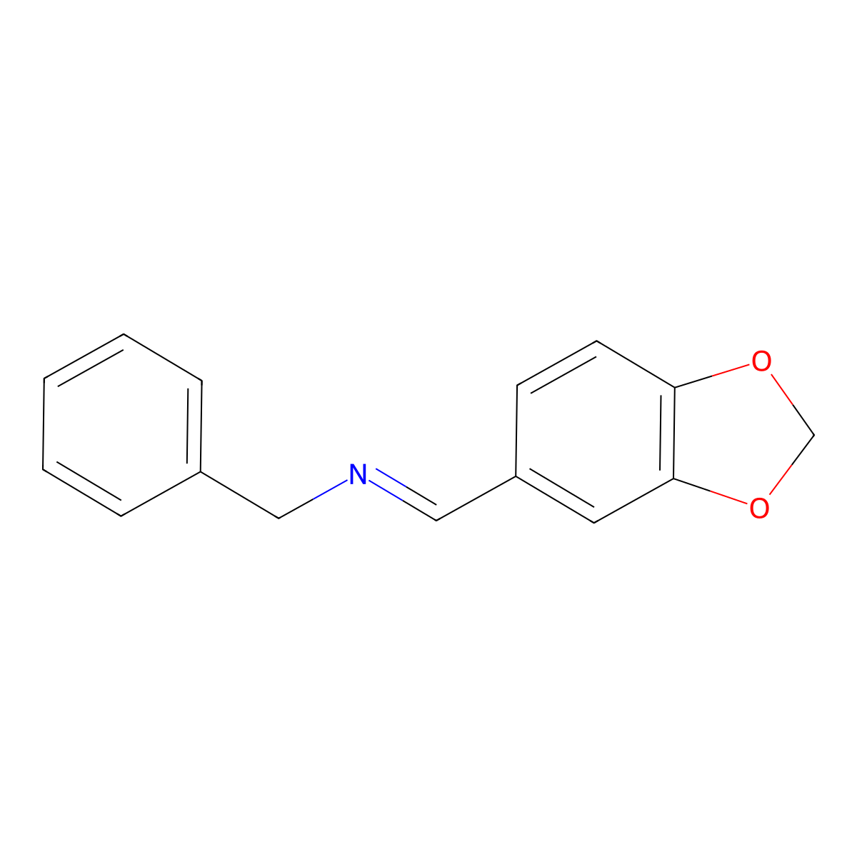 N-(3,4-Methylenedioxybenzylidene)benzylamine molecular structure, CAS 54089-45-1