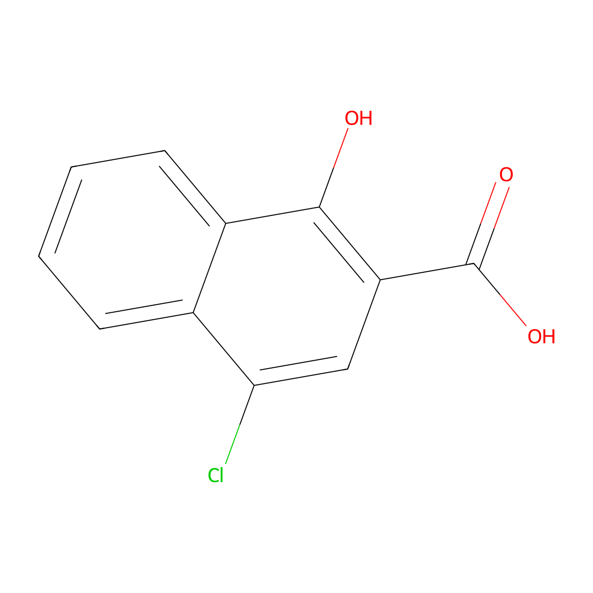 4-Chloro-1-hydroxy-2-naphthoic acid molecular structure, CAS 5409-15-4