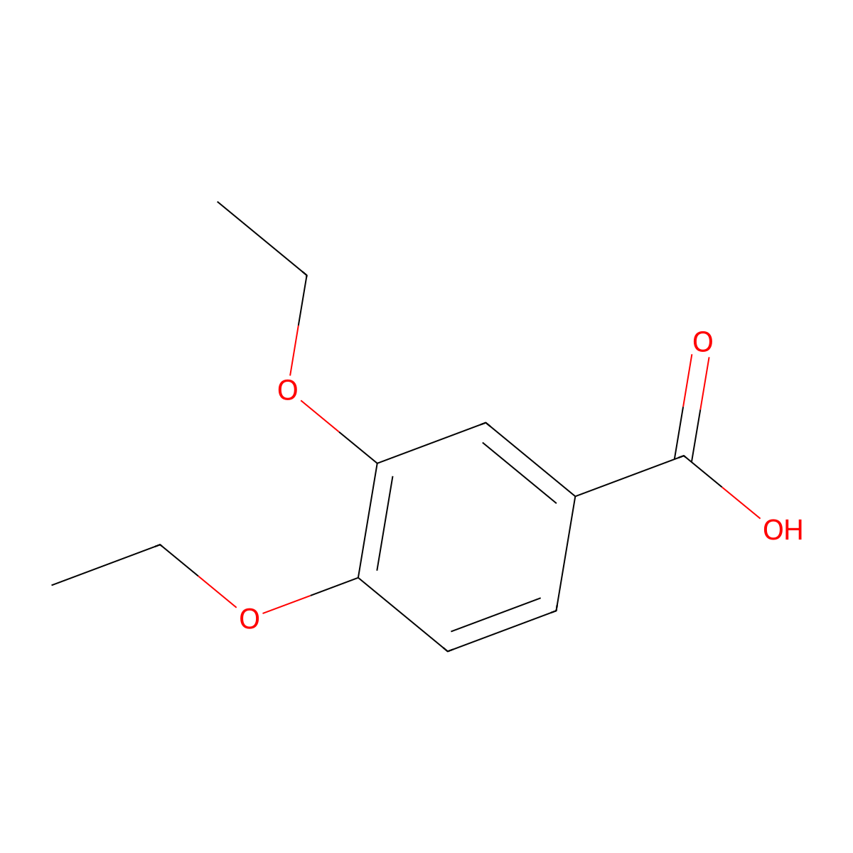 3,4-Diethoxybenzoic acid molecular structure, CAS 5409-31-4
