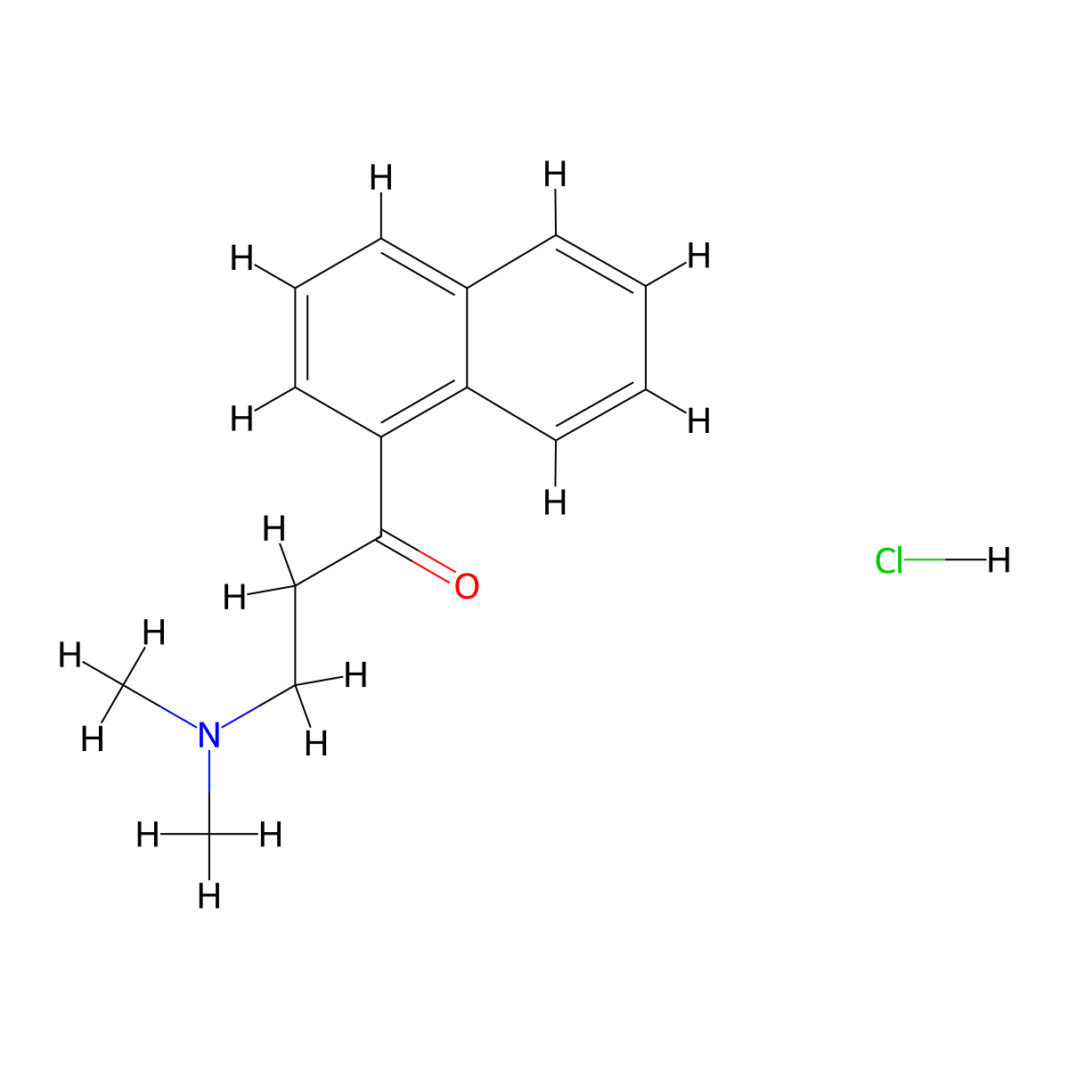 3-(Dimethylamino)-1-(naphthalen-1-yl)propan-1-one hydrochloride molecular structure, CAS 5409-58-5