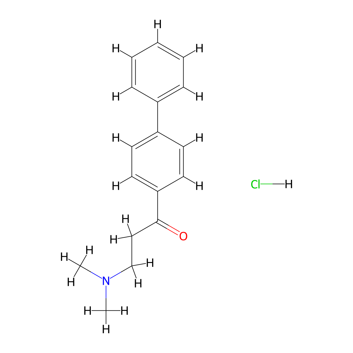1-{[1,1'-Biphenyl]-4-yl}-3-(dimethylamino)propan-1-one hydrochloride molecular structure, CAS 5409-63-2
