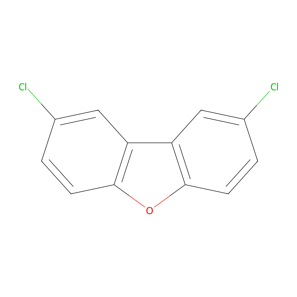 2,8-Dichlorodibenzofuran molecular structure, CAS 5409-83-6