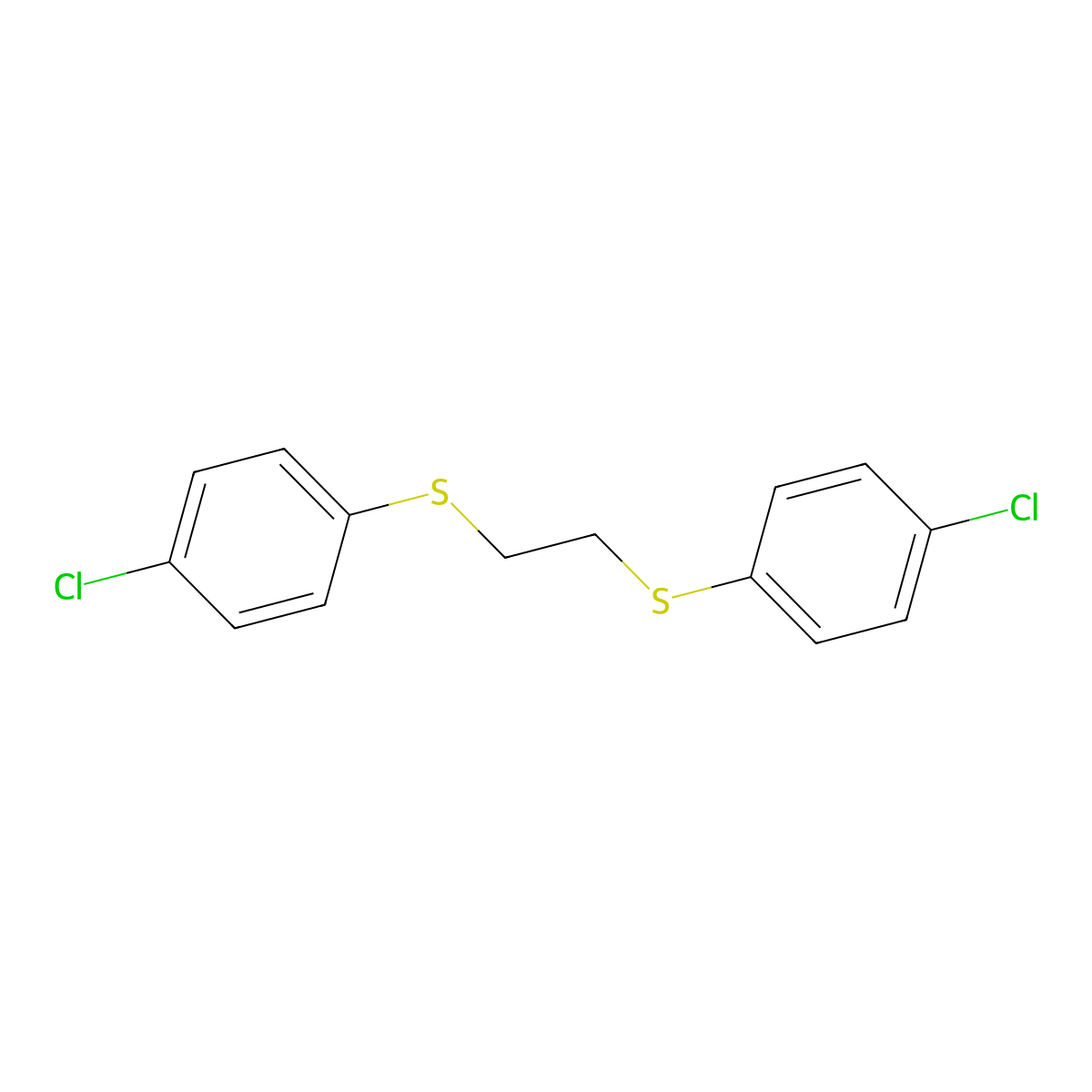 1,1'-(Ethane-1,2-diyldisulfanediyl)bis(4-chlorobenzene) molecular structure, CAS 5409-87-0