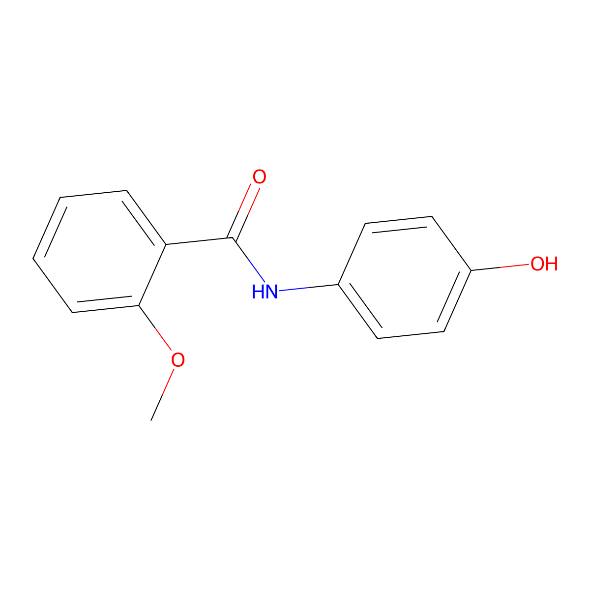 N-(4-hydroxyphenyl)-2-methoxybenzamide molecular structure, CAS 54090-25-4