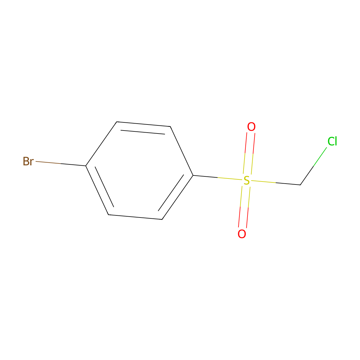 4-Bromophenylchloromethyl sulfone molecular structure, CAS 54091-06-4