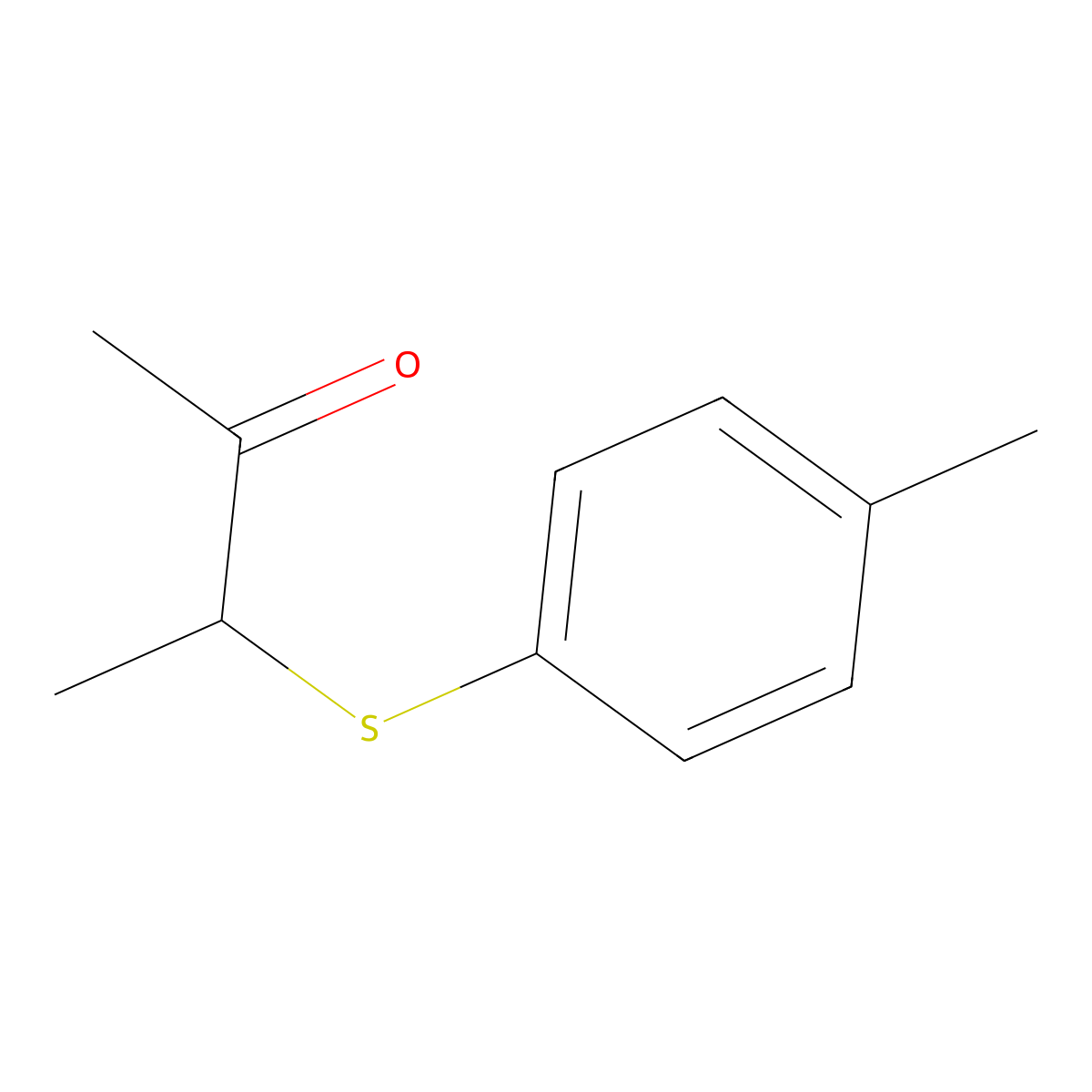 3-[(4-Methylphenyl)sulfanyl]butan-2-one molecular structure, CAS 54091-17-7