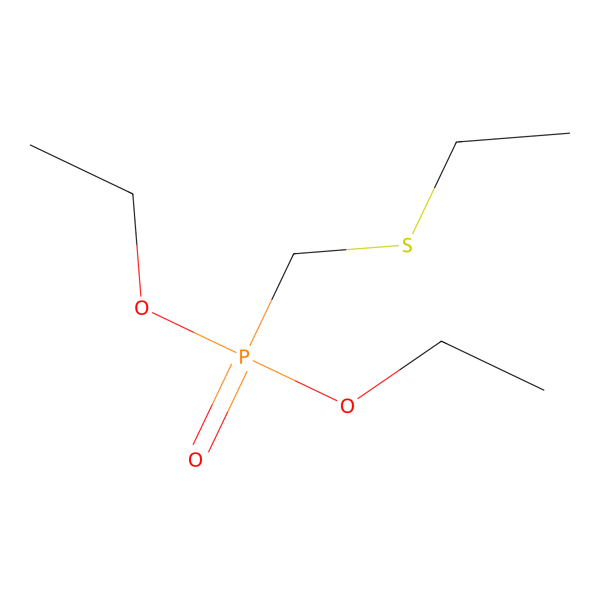 Diethyl ((ethylthio)methyl)phosphonate molecular structure, CAS 54091-78-0