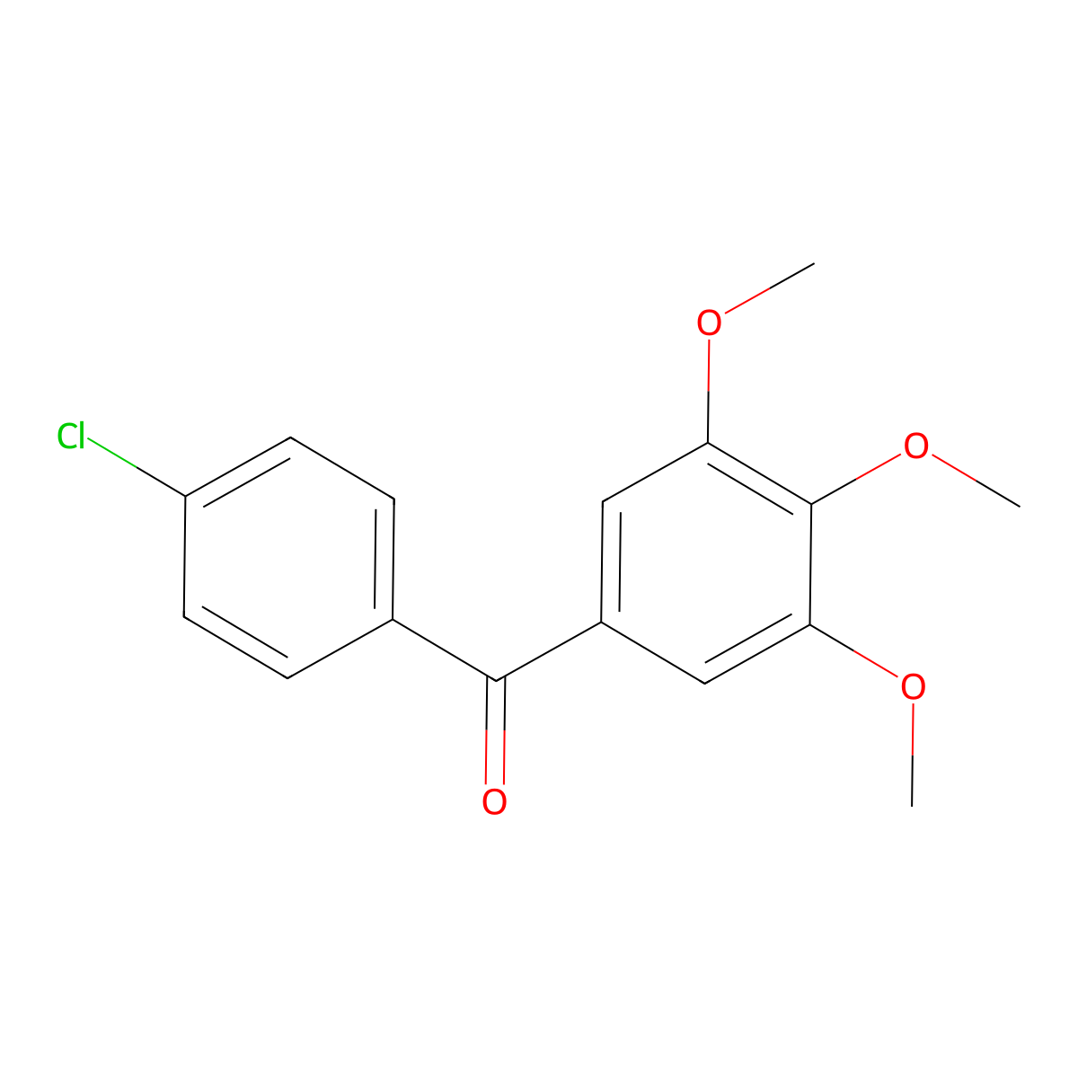 (4-Chlorophenyl)(3,4,5-trimethoxyphenyl)methanone molecular structure, CAS 54094-07-4