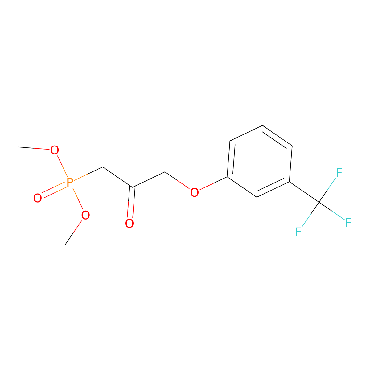 Dimethyl {2-oxo-3-[3-(trifluoromethyl)phenoxy]propyl}phosphonate molecular structure, CAS 54094-19-8