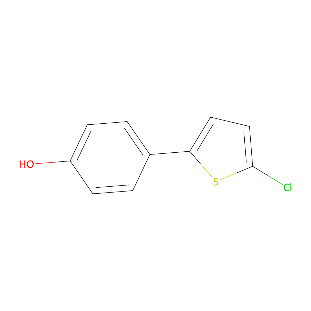 4-(5-Chloro-2-thienyl)phenol molecular structure, CAS 54095-22-6