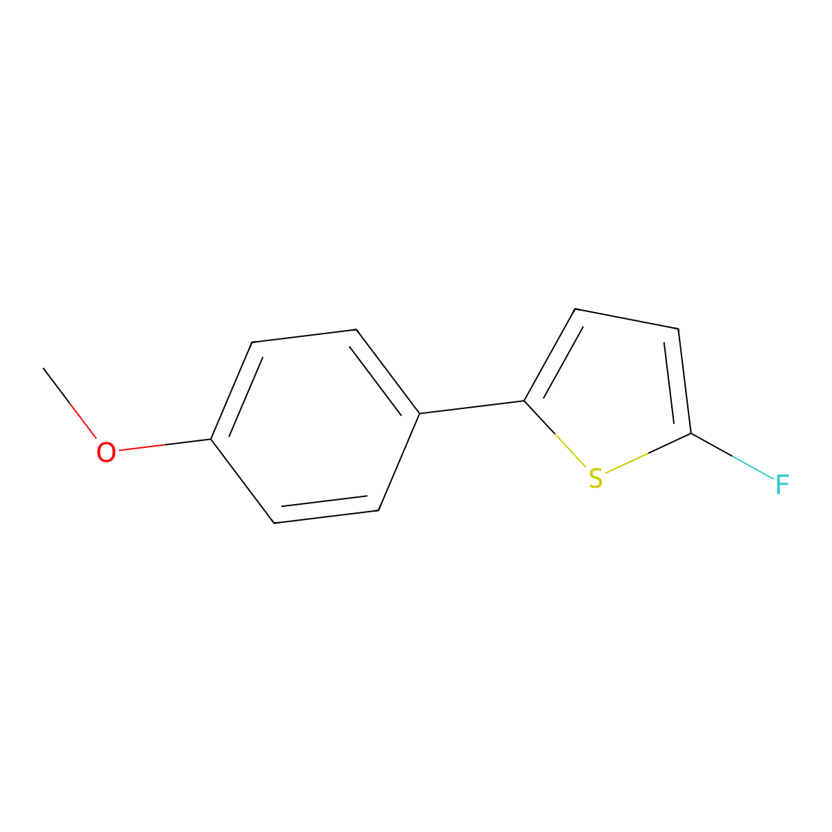 2-Fluoro-5-(4-methoxyphenyl)thiophene molecular structure, CAS 54095-25-9